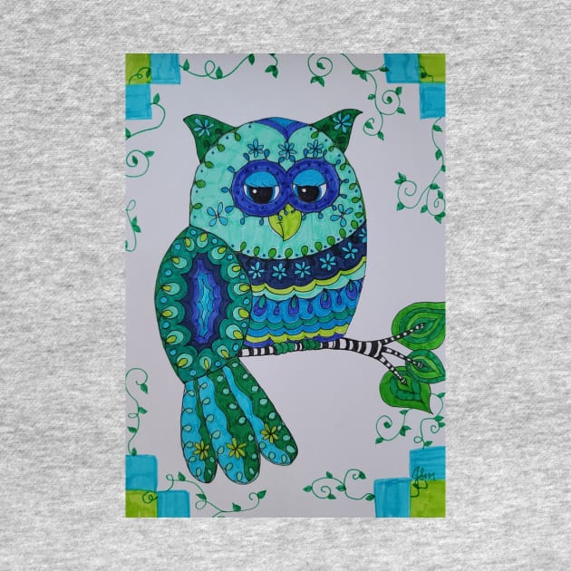 Cool owl by Waterink Studio